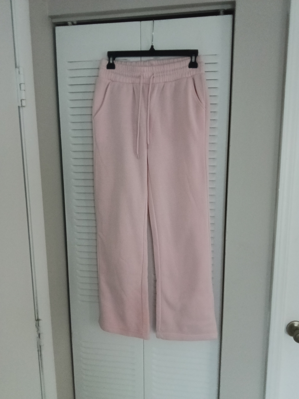 Theory Light Pink Wide-Leg Drawstring Pants
